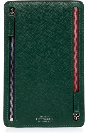 SMYTHSON Logo-stamp leather case