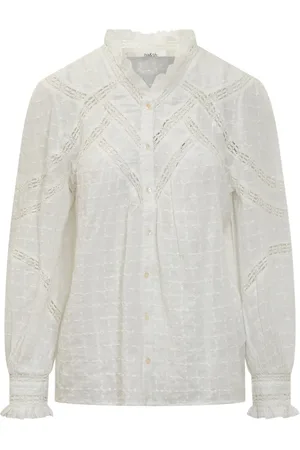 Bash Ruffled collar embroidered blouse