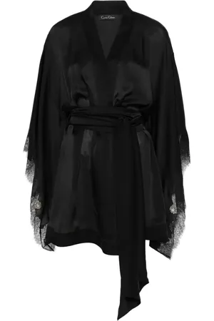 CARINE GILSON Calais Caudry-lace silk robe