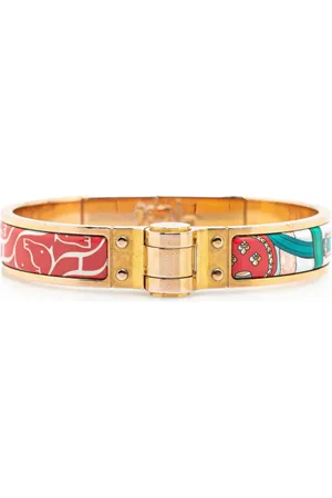 Hermès 2000-2020 Narrow Enamel Hinge Bracelet GM costume bracelet
