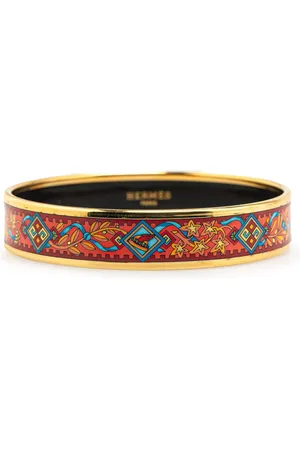 Hermès 20th Century Wide Pilgrim Enamel Bangle 62 costume bracelet