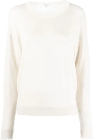 Filippa K Frayed-neckline detail jumper