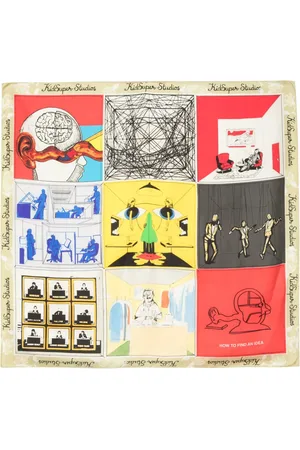 KIDSUPER STUDIOS How To Find An Idea Story Board-print square silk scarf