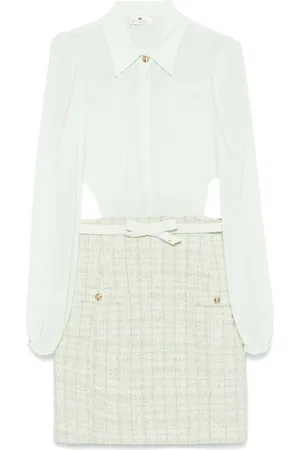 Elisabetta Franchi Lurex boucl?? mini dress
