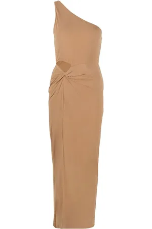 ALICE+OLIVIA One-shoulder slit-detail dress