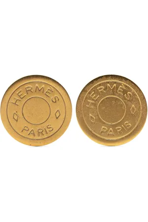 Hermès 2000-2024 Plated Bijouterie Fantaisie Clou De Selle Clip On Earrings costume earrings