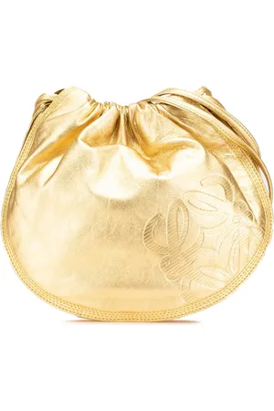 Loewe 2010-2024 Anagram Metallic Calfskin Drawstring crossbody bag