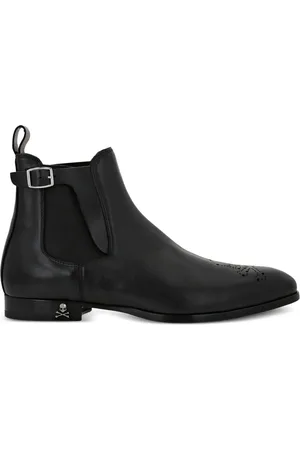 Philipp Plein Skull-appliqu?? leather boots