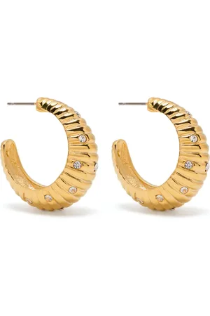 Kenneth Jay Lane Crystal hoop earrings