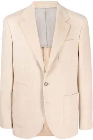 Brunello Cucinelli Single-breasted camel-hair blazer