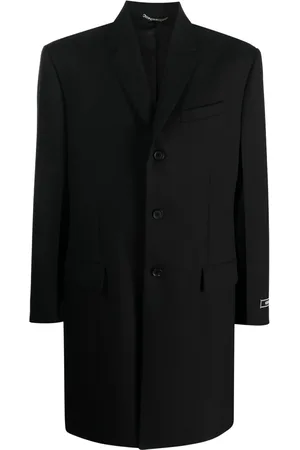 VERSACE Tailored virgin-wool coat