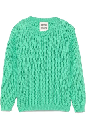 DOUUOD KIDS Logo-patch sweater