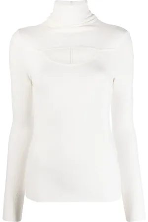 THOM KROM Cut-out roll neck long sleeve shirt