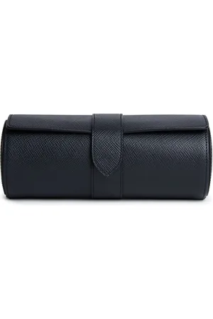 SMYTHSON Panama leather 3-watch roll