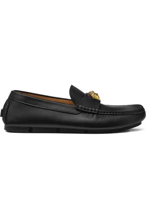 VERSACE Medusa-plaque leather loafers