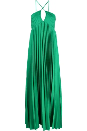P.A.R.O.S.H. Palmer pleated long-length dress