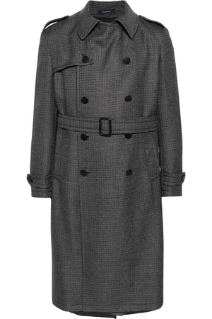 TAGLIATORE Houndstooth double-breasted coat