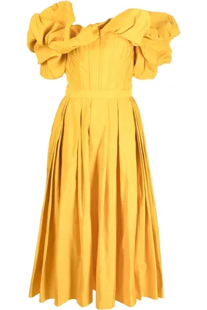 Alexander McQueen Ruffle-trim detail neckline dress