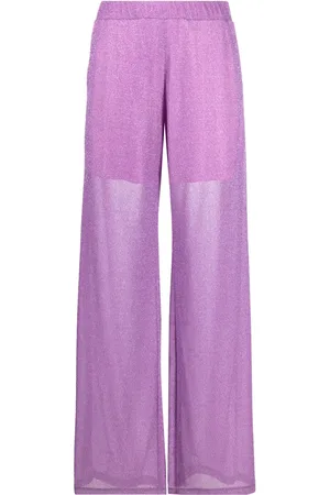 AMEN Metallic wide-leg trousers
