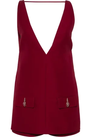 Gucci V-neck twill jumpsuit