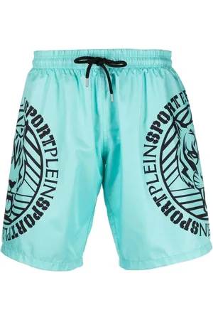 Philipp Plein Tiger logo-print swim trunks