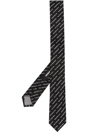 Dsquared2 Silk logo-embroidered tie