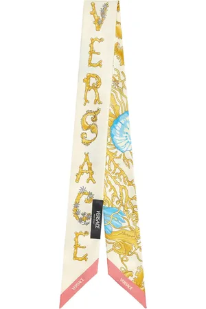 VERSACE Underwater Barocco silk scarf tie
