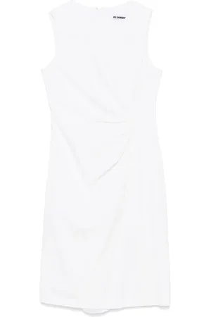 Jil Sander 2010s poplin midi dress