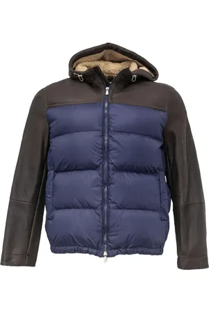 Brunello Cucinelli Colour-block puffer jacket