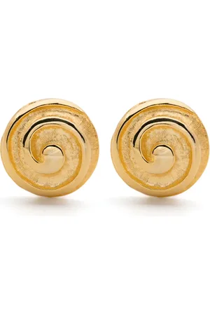 Kenneth Jay Lane Swirl button-slip earrings