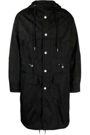 VERSACE Barocco Silhouette jacquard parka coat