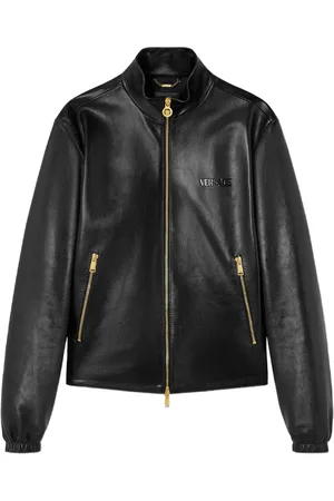 VERSACE Plongé leather jacket