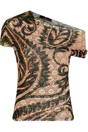 Etro Abstract-print tulle top