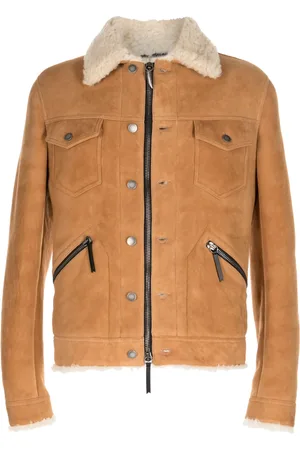 Giuseppe Zanotti Shearling-collar suede jacket