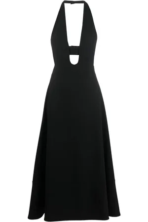 Saint Laurent Silk plunge-neck dress