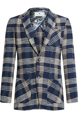 Etro Check-pattern knit blazer