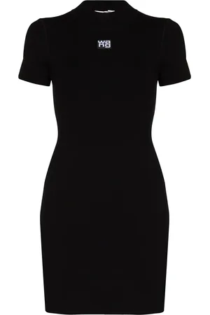 Alexander Wang Logo-print fitted mini dress