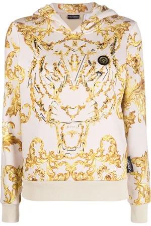 Philipp Plein Baroque-print long-sleeved hoodie