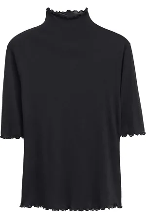 Filippa K Frilled-edge mock-neck T-shirt