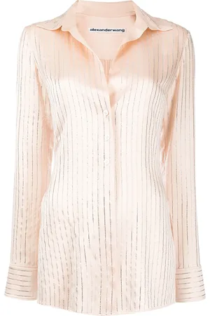 Alexander Wang Long-sleeved crystal-embellished shirt