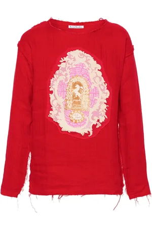 Acne Studios Patch-detail linen-blend T-shirt