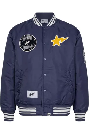 A Bathing Ape X STADIUM GOODS?? "Navy/Ivory" varsity jacket