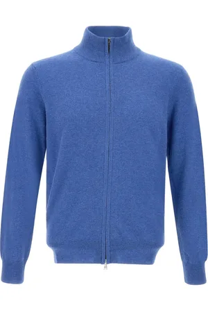 KANGRA CASHMERE Wool zip-up sweater