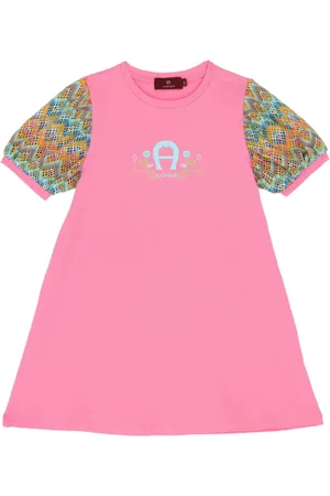 Aigner Patterned-sleeves T-shirt dress
