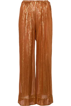 FORTE FORTE Straight-leg lurex trousers