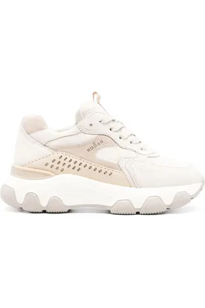 Hogan Logo-debossed suede sneakers