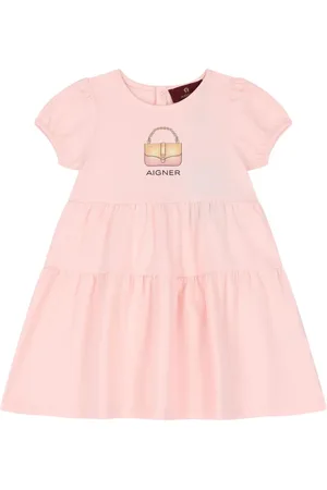 Aigner Puff-sleeve tiered dress