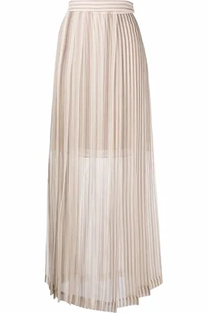 Brunello Cucinelli Layered pleated maxi skirt