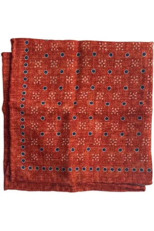 Brunello Cucinelli Geometric-print wool pocket square