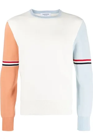 Thom Browne RWB-stripe crew-neck jumper
